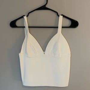 Zara Knit Crop Tank (White) - NWOT